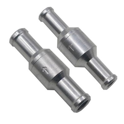 POWTAXBJGD 8/10mm Aluminium Alloy Way Check Valve Fuel Non Check Valve Petrol Diesel for Car Automobile Oil Water Pumps(8mm)