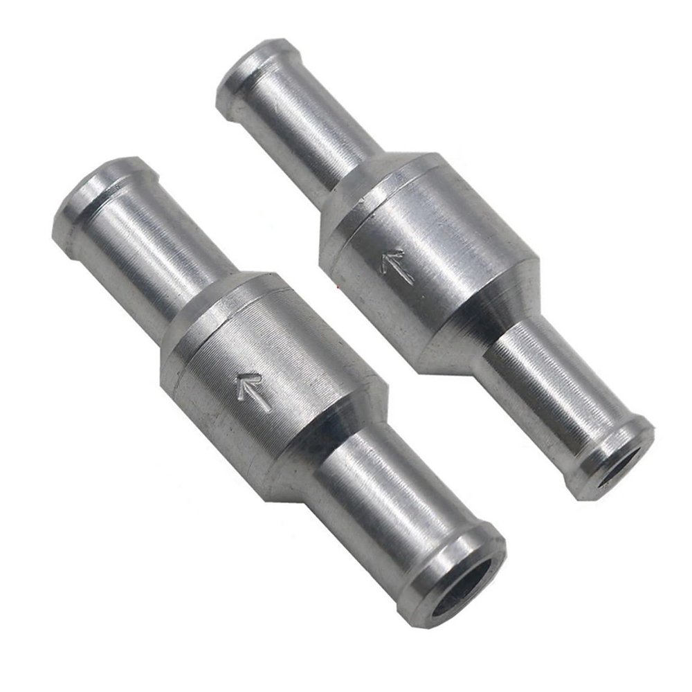 POWTAXBJGD 8/10mm Aluminium Alloy Way Check Valve Fuel Non Check Valve Petrol Diesel for Car Automobile Oil Water Pumps(8mm)