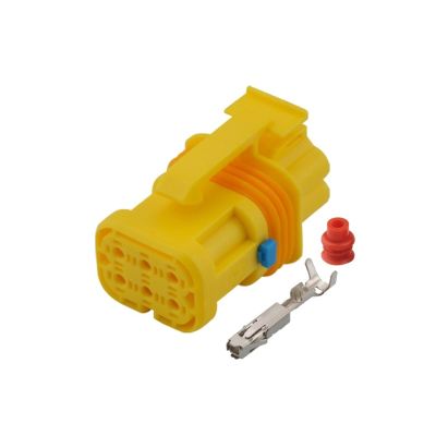 automotive wire connectors 4 Pin Green Automobile Connector Transducer Socket With Male Or Female Terminals 18650.000.001 Car maintenance(With female pin)