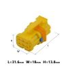 automotive wire connectors 4 Pin Green Automobile Connector Transducer Socket With Male Or Female Terminals 18650.000.001 Car maintenance(With female pin) view 2