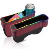WODHMIEY 2PCS LED Car Seat Gaps Filler Organizer,Front Seat Gaps Filler, Car Seat Organizer with Ambient Light, USB Charger for Multifunction Storage Box for Holding Phone, Sunglasses view 1