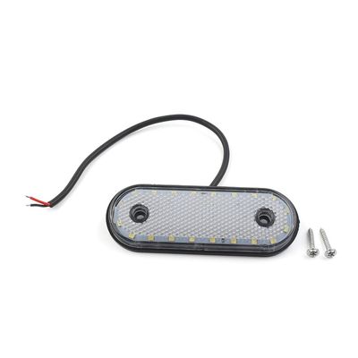 SIKUAI Auto LED Oval Side Marker Indicator Light Tail Lamp for Trailer Truck Lorry Van White
