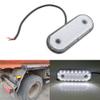 SIKUAI Auto LED Oval Side Marker Indicator Light Tail Lamp for Trailer Truck Lorry Van White view 4