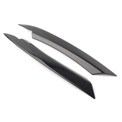 SIKUAI Autopart Headlight Headlamp Eye Lid Eyebrow Trim Decor Cover for VW for Passat B7 2010-2014, Glossy Black