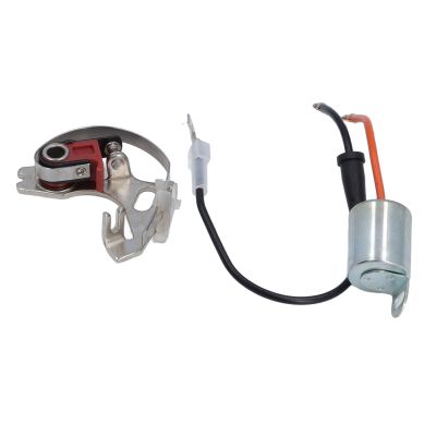 Distributor Points And Condenser Set, Ignition Distributor Points And Condenser Set Easy Installation Metal ABS Point And Condenser Ignition Kit for Lucas Type 43D4 43D6 45D4 45D6