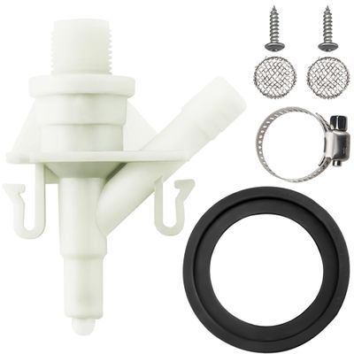 385311641 RV Toilet Valve Replacement Kit for Dometic 300|301|310|311|320|321 Pedal Flush Toilets -Freeze-Resistant Flush Camper Toilet Valve Parts with 385311658 Toilet Seal