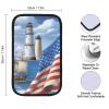 JTREHY Car Center Console Pads, Sea to Shining Sea Patriotic Printed Waterproof Car Armrest Seat Box Cover Universal Car Interior Protection Accessories for SUV, Truck, Car view 2