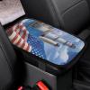JTREHY Car Center Console Pads, Sea to Shining Sea Patriotic Printed Waterproof Car Armrest Seat Box Cover Universal Car Interior Protection Accessories for SUV, Truck, Car view 3