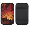 JTREHY Car Center Console Pads, Fall Autumn Leaves Printed Waterproof Car Armrest Seat Box Cover Universal Car Interior Protection Accessories for SUV, Truck, Car view 1