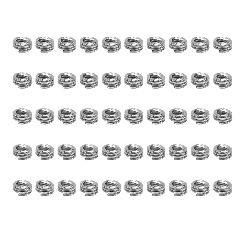 Baxnore 50PCS 6 32 Wire Thread Insert, High Strength SUS304 Thread Socket Screw, Bushing Thread Sheath Screw, Hole Repair Wire Brace for Automobile Maintenance (1D)