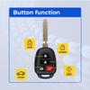 Replacement Keyless Remote Head Key Fob Compatible with Tacoma 2017 FCC HYQ12BDP Part Number 89070-0R130 890700R130 view 2