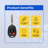 Replacement Keyless Remote Head Key Fob Compatible with Tacoma 2016 FCC HYQ12BDP Part Number 89070-0R130 890700R130 view 4
