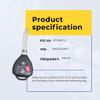 KEYS4LESS Replacement Keyless Remote Head Key Fob Compatible with Yaris 2007 FCC MOZB41TG Part Number 89070-52850 8907052850 view 3