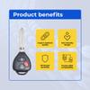 KEYS4LESS Replacement Keyless Remote Head Key Fob Compatible with Yaris 2007 FCC MOZB41TG Part Number 89070-52850 8907052850 view 4