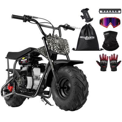 Oryxearth Mini Dirt Pit Bike BRM100, 105CC 4-Stroke Gas Powered 3.5HP for Off Road & Trail Bike, Up to 28 Mph, Automatic Transmission and Pull to Start, Weight Support Up to 185LBS for Teens/Adults
