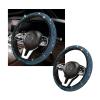 Kewucn Bling Steering Wheel Cover, Crystal Diamond Steering Wheel Protector for Women Girls, 14-15 Inch Sparkling Rhinestone Decor Accessories, Universal Fit for Most Cars, SUVs, Vans (Light Blue) view 1
