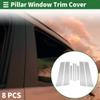 Motoforti Door Pillar Window Trim Anti Scratch Sticker Pillar Posts Door Outer Exterior Cover for BMW X4 2014-2018 Silver Tone 8 Pcs view 2