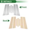 Motoforti Door Pillar Window Trim Anti Scratch Sticker Pillar Posts Door Outer Exterior Cover for BMW X4 2014-2018 Silver Tone 8 Pcs view 3