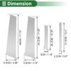 Motoforti Door Pillar Window Trim Anti Scratch Sticker Pillar Posts Door Outer Exterior Cover for BMW X4 2014-2018 Silver Tone 8 Pcs view 4