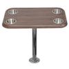 Black Walnut RV Table Top Set with Secure Mounting Hardware Rectangular Table Set with Heavy-Duty Flat Mount Head, Durable 304 Stainless Steel Stand Post & Cup Holders - Easy to Install & Remove view 1