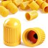 MEAJOO 50PCS Tire Valve Stem Caps, Corrosion Resistant, with O Rubber Ring, Airtight Seal Heavy Duty Dustproof Tire Valve Stem Covers for Cars, SUV, Trucks, Bikes, Motorcycles, Bicycles(Yellow) view 1