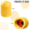 MEAJOO 50PCS Tire Valve Stem Caps, Corrosion Resistant, with O Rubber Ring, Airtight Seal Heavy Duty Dustproof Tire Valve Stem Covers for Cars, SUV, Trucks, Bikes, Motorcycles, Bicycles(Yellow) view 2