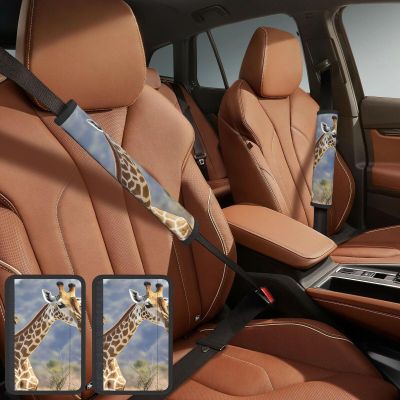 HQaxsfQxnr Seat Belt Cover 2 Pack Car Seat Belt Pad Personalized Seat Belt Cushion Pad Cover Giraffe Harness Pads Shoulder Strap Cover for Adults Truck SUV Backpack