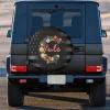 Christmas Yule Wreath Pagan Christmas Xmas Tire Cover 14" 15" 16" 17" Personalized Waterproof Spare Wheel Cover Fit for Car Jeep RV SUV Truck view 3