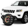 Christmas Yule Wreath Pagan Christmas Xmas Tire Cover 14" 15" 16" 17" Personalized Waterproof Spare Wheel Cover Fit for Car Jeep RV SUV Truck view 4