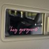 Set 3Pcs Hey Gorgeous Rearview Mirror Decal Beautiful, Girly, Inspirations Stickers Selflove Sign Sticker Water Bottle Laptop Decal Vinyl Waterproof 4x1 Inches Car Decals for Women Mom Girl view 2