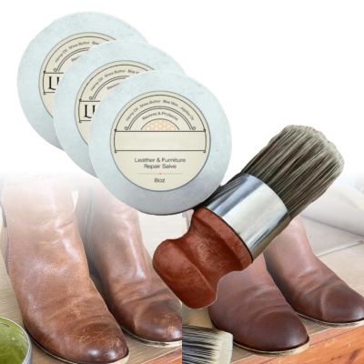 ZENKLET Leather Repair, Leather Salve, Cream, Furniture Repair, Furniture Salve Applicator Brush (1, 3Pcs)