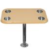 Taupe RV Table Top Set with Secure Mounting Hardware Rectangular Table Set with Heavy-Duty Flat Mount Head, Durable 304 Stainless Steel Stand Post & Cup Holders - Easy to Install & Remove view 1
