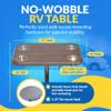Taupe RV Table Top Set with Secure Mounting Hardware Rectangular Table Set with Heavy-Duty Flat Mount Head, Durable 304 Stainless Steel Stand Post & Cup Holders - Easy to Install & Remove view 2