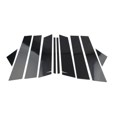 SIKUAI 10pcs Door Window Pillar Post Trim Cover Decal PC Plastic Glossy Black Car For Mazda CX-5 2012-2016