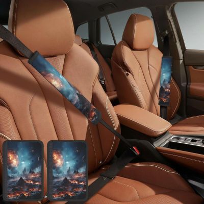 HQaxsfQxnr Seat Belt Cover 2 Pack Car Seat Belt Pad Personalized Seat Belt Cushion Pad Cover Giant Galaxy Images Harness Pads Shoulder Strap Cover for Adults Truck SUV Backpack