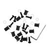 HAPINARY 20-Piece Set of Black Windscreen Screws for Motorcycle and Boat Windshield Installation 5MM Size Sturdy Fasteners for Secure Fit view 1