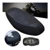 Rear Seat Cushion Breathable Summer Cool Mesh Motorcycle Moped Motorbike Scooter Black Seat Covers Cushion Anti-Slip Cover Grid Protection Pad view 3