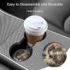 Car Cup Holder Car Coaster with A Finger Notch 4PCS Cup Holder A White Wolf Car Cup Coaster Non-Slip Car Interior Accessories Drink Coaster for Most Vehicle view 4