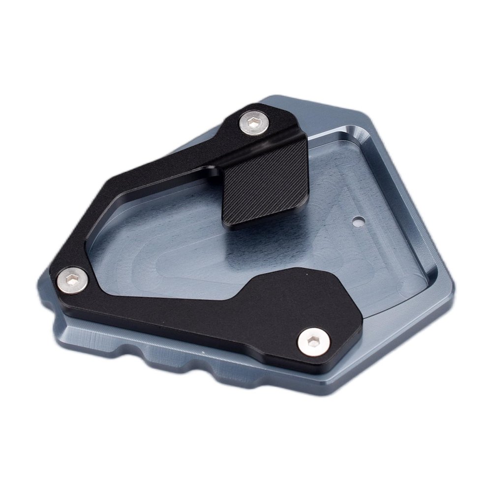 HRuizq Motorcycle Kickstand Pad Plate Support Aluminum Side Stand Foot Extension compatible with CRF1000L/DCT Africa Twin(16-24) NT11000(22-24) (Gray)