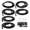 TUCKBOLD Silicone Vacuum Tubing Hose 130PSI Max Pressure Automotive Vacuum Line Black with Vacuum Connector 1 Set 3.3Ft 3/4/5/6/8/10mm ID 2.5mm Thickness view 1