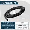 TUCKBOLD Silicone Vacuum Tubing Hose 130PSI Max Pressure Automotive Vacuum Line Black with Vacuum Connector 1 Set 3.3Ft 3/4/5/6/8/10mm ID 2.5mm Thickness view 4