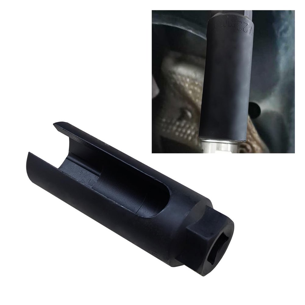 Oxygen Sensor Socket with Side Wire Cutout, 1/2'' Drive x 7/8'' (22mm) 6-Point O2 Sensor Socket, O2 Sensor Wrench Removal and Installation Offset Tool, Universal Car Accessories for Most Vehicles
