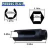 Oxygen Sensor Socket with Side Wire Cutout, 1/2'' Drive x 7/8'' (22mm) 6-Point O2 Sensor Socket, O2 Sensor Wrench Removal and Installation Offset Tool, Universal Car Accessories for Most Vehicles view 2