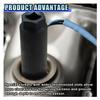 Oxygen Sensor Socket with Side Wire Cutout, 1/2'' Drive x 7/8'' (22mm) 6-Point O2 Sensor Socket, O2 Sensor Wrench Removal and Installation Offset Tool, Universal Car Accessories for Most Vehicles view 3