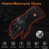 GUMOCH Heated Motorcycle Gloves for Men Women with 7.4V 3000mAh Rechargeable Batteries Touchscreen Waterproof Windproof Non-Slip Heated Gloves for Cycling (Jet Black, X-Large) view 2