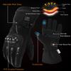 GUMOCH Heated Motorcycle Gloves for Men Women with 7.4V 3000mAh Rechargeable Batteries Touchscreen Waterproof Windproof Non-Slip Heated Gloves for Cycling (Jet Black, X-Large) view 4