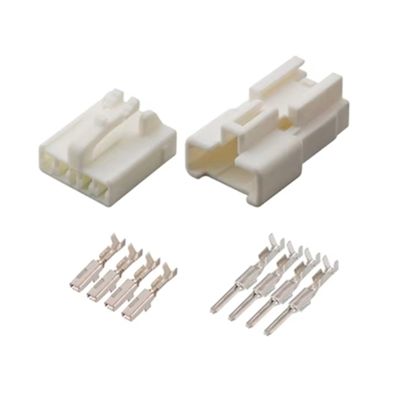YHGBVRD 1Sets 2/3/4/6 Pin Wiring White Scoket Automotive Female/Male Connector 7282-8663 7283-8660 DJ7061Y-0.6-11/21(4p Female Male)