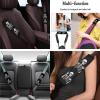 STUOARTE Skull Print Car Interior Sets for Women, Car Front and Back Seat Cover Steering Wheel Cover Seatbelt Cover Car Headrests Cover Car Coaster Lipstick Holder Keychain, Easy to Install, Set of 15 view 4