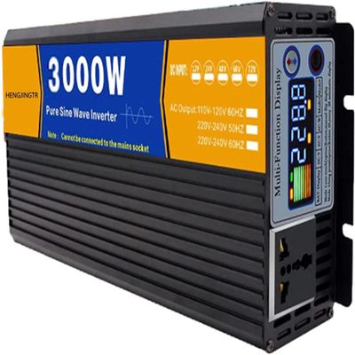 CCChosmo 3000W DC 12V/24V/48V/60V/72V Pure Sine Wave Inverter Charger DC to AC 110V Low Frequency Solar Power Inverter Converter for Truck, Home, Vehicles (3000W,72V)