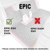 Xtreme Golf Cart Mats Rubber Floor Mat Compatible with Epic E20 & E40 Golf Cart Models | Durable Heavy-Duty Full Coverage Liner Protection | Double Diamond Pattern - Grey Trim view 2